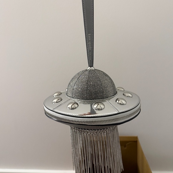 Kate Spade Spaced Out Embellished Metallic 3D UFO Top Handle Bag - Picture 5 of 10